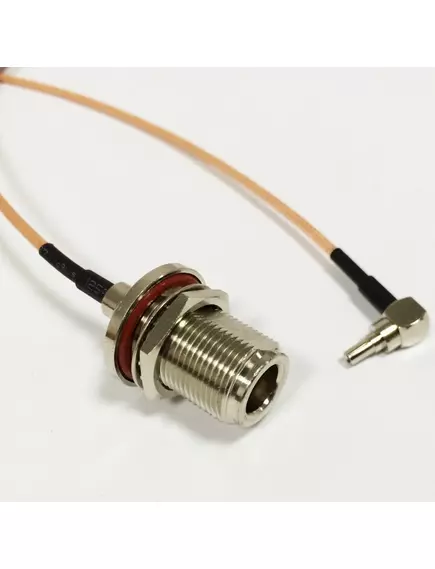 Антенный кабель-переходник CRC9(штекер угл.) на гнездо N-типа (резьба наружн, прямой) USB модем (кабель 20см) вч разъем ПИГТЕЙЛ - Пигтейлы, CRC9/TS9-разъемы, переходники (для GSM модемов) - Радиомир Саратов