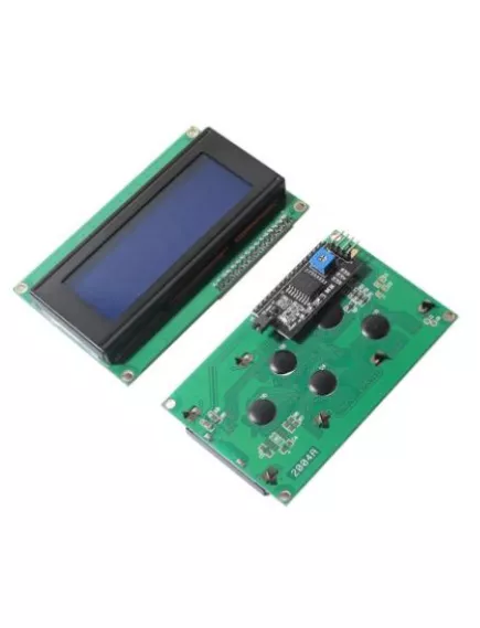 ЖК индикатор символьн. LCD2004 (4ряда х 20знаков) с встроенным модулем I2C, 16pin Белый текст(латиница) на синем фоне; Uпит=5v; SDA А4 /20pin мега2560; SCL A5 /21pin mega2560; габар: 98х60х12мм. Совместим с Arduino LCD библиотекой - Символьные - Радиомир Саратов