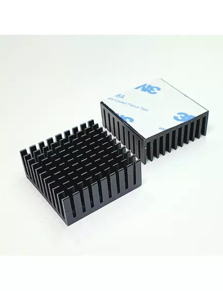 Радиатор алюминиевый с термолентой FUT Arduino совместимый Черный (35х35х14) - Радиатор алюминиевый с термолентой - Радиомир Саратов