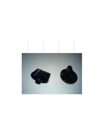 Ручка крана газовой плиты черная "RGP2" D=40mm; высота 25мм; посад.отверстие п/круг.; материал: пластик - Ручки - Радиомир Саратов