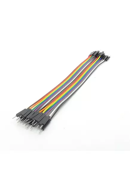 Набор гибких проводов штекер-штекер (M-M) без пайки Набор 20шт; длина- 200мм; разных цветов; для макетирования без пайки; (шлейф) - Наборы гибких проводов для макетных плат (соединительные провода с разъемами)  - Радиомир Саратов
