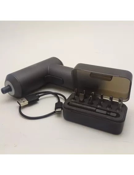 Отвертка  XIAOMI Mijia Electric Screwdriver Gun MJDDLSD001QW (12 в 1)  с набором бит, (PH1/PH2/PH3, H3/H4/H5, SL4/SL6, T15/T20/T25, PZ2) в ударопрочном кейсе, Емкий аккумулятор. Блокировка шпинделя. Зарядка через USB TypeC. - Отвертки, наборы отверток - Радиомир Саратов