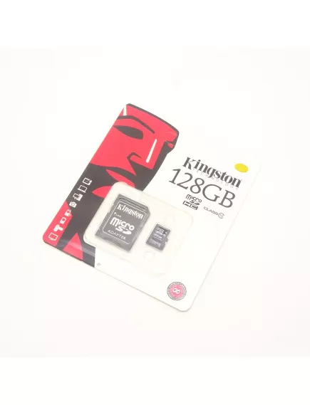 Flash card microSDHC 128GB (class10) (+ адаптер SD) Kingston - Карты памяти SD, microSD, USB флешки - Радиомир Саратов