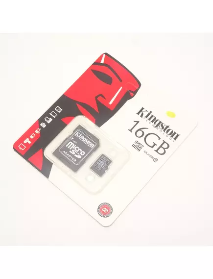 Flash card micro SDHC 16GB (class10)+адаптер SD KINGSTON - Карты памяти SD, microSD, USB флешки - Радиомир Саратов