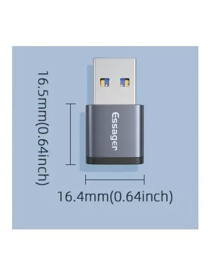 ПЕРЕХОДНИК USB-AM (штекер) / USB- Type-C (гнездо)  OTG Max. 3A/5Gbps/USB 3.0 - USB-AM x Type-C  (OTG) - Радиомир Саратов