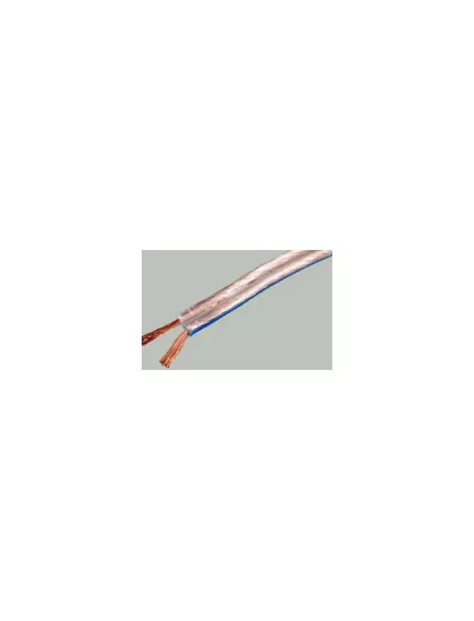 Акустический кабель Алюминий прозрачный 2X0,5 (20AWG) (бухта 100м) (CCA/SCC) (SCC-TR-0.50 2х16/0.20 d=2.3х4.6mm) BLUELINE t: -25С до +40С (PREMIER 25-013/ REXANT 01-6203-3) - Прозрачный-Силиконовая изоляция - Радиомир Саратов