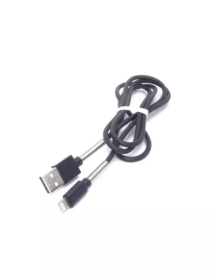 КАБЕЛЬ  USB-AM / Lighting (штекер)  WALKER C720  2.4А прорезиненная оплетка с пружинами 1.0М  Круглый; d=3.5мм  ЧЕРНЫЙ - USB-AM x LIGHTING - Радиомир Саратов