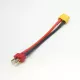 Кабель-переходник T-Plug (M) -> XT60 (F) Ток до 60А,  кабель 150мм (Силовой разъем) - Силовые разъёмы для подключения к устройствам - Радиомир Саратов