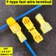 Клемма самозажимная соединительная для ответвления проводников - Т разъём 4.0-6.0mm2 (12-10AWG 24A) цвет: Желтый - Клемма самозажимные - Радиомир Саратов