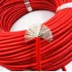 Кабель силовой силиконовый 12 AWG (3,4мм2) (КРАСНЫЙ); ЦЕНА за 1м; Медь луженая. Температурный диапазон -60С до +200С. Непрерывный ток 30A. Количество жил: 680шт,х 0.08мм - Силовой силиконовый кабель, мягкий, термостойкий - Радиомир Саратов