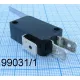 Микропереключатель, 3pin, ON-(ON), AC 220/250V 16A, под клеммы 6.3мм, 28x10x16мм, корпус: черный (KW7-03-4, SC799 (519), KW1-103-Z3A ) - Микропереключатель с пластиной (28х10х16мм) - Радиомир Саратов