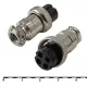 РАЗЪЕМ GX16M-4A (D16mm) 4PIN ГНЕЗДО НА КАБЕЛЬ под пайку металл. (1-561-4 MIC 4pin) (ответная часть штекер GX16 16M-4 12631/GX16 16M-4B 12689) - на кабель - Радиомир Саратов