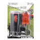 Фонарь св/диодный для велосипеда передний + стоп сигнал "А-10"  передний фонарь (XPE+COB 5W 2 режима работы) +стоп сигнал: (5LED -5 режимов работы, красный свет), питание: ААА 1,5V 3шт передний фонарь +ААА 1,5V 2шт стоп сигнал; крепление пластик - Для велосипеда св/д фонари - Радиомир Саратов