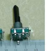 Энкодер  5pin 11,7х12х4,5мм  (№12 с кнопкой 11х18 L=25мм) пласт. ручка п/круг 6мм