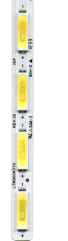Светодиодная планка для подсветки ЖК панелей 20" 3V (24LED) LTM200KT10_Rev0.2 (255 мм, 24 светодиода) фото 4
