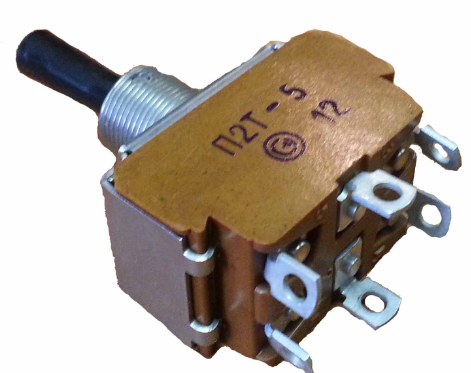 Тумблер, 6pin, групп: 2, 3 полож., 2x(ON)-OFF-(ON) без фиксации, AC 220/250V 6.0A, под пайку, 33,5x19x22мм (П2Т-5) фото 3