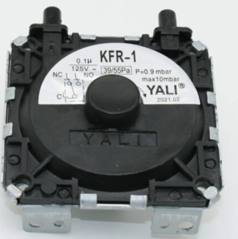 Прессостат 3 КОНТАКТА KFR-1 для настенных бойлеров, настенных газовых котлов, маностат универсальный, давление-39/55 Pa / P=0,9mbar, Pmax=10mbar