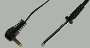 ШТЕКЕР БП 5.5Х2.1Х7 MM (угловой) с проводами 1,7м-1,8м бел/черн