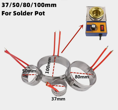 Нагревательный элемент для паяльной ванны 50мм 200W, t-200*-480*C