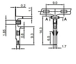 Контакт питания (гнездо) (MF-F 4,20mm) (Контакт к разъему MINI-FIT) 5557/5559 фото 3