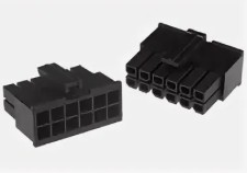 КОРПУС РАЗЪЕМА питания низковольт 12pin шаг 3.0мм (MICRO-FIT) штыревая часть MMF-2x6F (ответная гнездовая часть MMF-2x6M) с фиксац фото 2