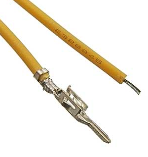 Контакт питания (штекер) на проводе L=20см (MMF-M 3.00mm AWG20 0.2m Yellow) Желтый (Для разъемов серии MICRO-FIT гнездо) Контакт питания (штекер) на проводе L=20см (MMF-M 3.00mm AWG20 0.2m Yellow) Желтый (Для разъемов серии MICRO-FIT гнездо)