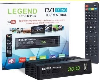 Цифровая ТВ приставка  LEGEND RST-B1201HD ( ресивер ) ПЛАСТИК. корпус (DVB-T2) внеш.Б.П. DC 5v 2A; Интерфейс HDMI/ HDCP: HDMI 1.3/HDCP 1.2 / Выходы ау