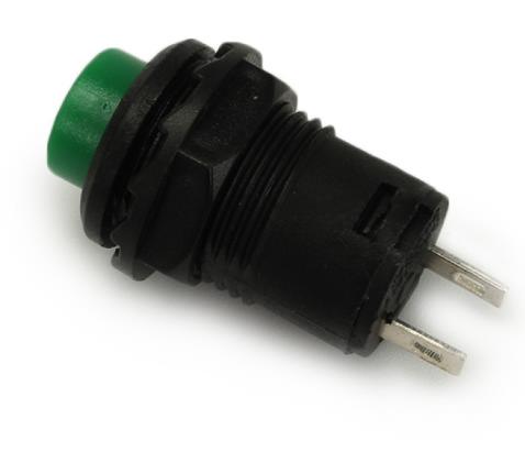 Кнопка круглая, 2pin, OFF-(ON) без фиксации, AC 220/250V 1.5A, d:12мм Фланец: 14мм, нормально разомкнут, корпус: зеленый (DS-227) Кнопка круглая, 2pin, OFF-(ON) без фиксации, AC 220/250V 1.5A, d:12мм Фланец: 14мм, нормально разомкнут, корпус: зеленый (DS-227)