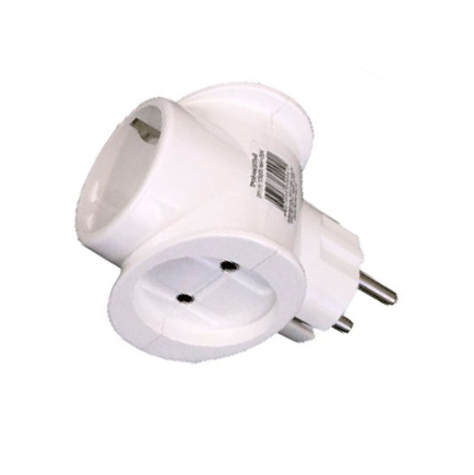 Тройник сетевой без заземления 220V 6A; цвет: белый; TOKER 3T Тип: Rp+3Ss/H-6A-0 (Россия) Тройник сетевой без заземления 220V 6A; цвет: белый; TOKER 3T Тип: Rp+3Ss/H-6A-0 (Россия)