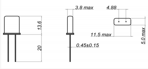 Кварцевый резонатор 46.475 MHZ 2pin HC49U (Кварц) фото 2 Кварцевый резонатор 46.475 MHZ 2pin HC49U (Кварц) фото 2
