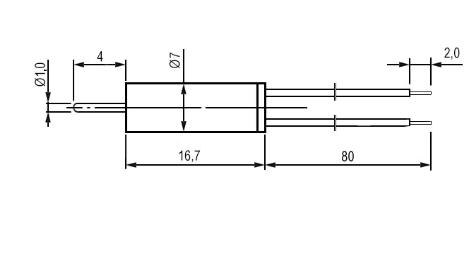 ДВИГАТЕЛЬ ЭЛЕКТРИЧЕСКИЙ DC1.3V QX-7 6000±1000 об/мин , 75mA , (15 х 7мм цилиндрич.) фото 2
