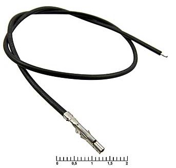 Контакт питания (гнездо) на проводе L=20см (MF-F 4,20mm AWG20 0,2m Brown) (КОРИЧНЕВЫЙ) (Для разъемов серии MINI-FIT) 5557