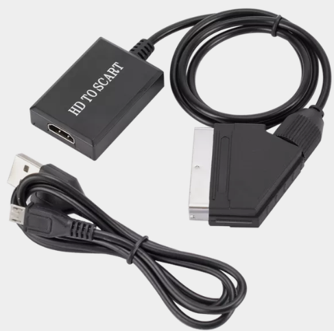 КОНВЕРТЕР HDMI-гнездо в SCART-штекер 1080P HDMI-совместимый для SCART Видео Аудио (питание 5V-microUSB)  "LccKaa"