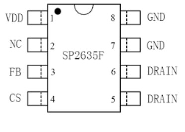 Микросхема  SP2635F  SOP-7 фото 2