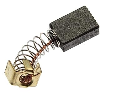 ЩЕТКИ ДЛЯ ЭЛЕКТРОДВИГАТЕЛЕЙ (5х8х12)  (75036)  brush spring  (токопровод с пружиной и контактом) Проточка с одной стороны