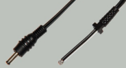 ШТЕКЕР БП 5.5Х2.1Х10 MM с проводами (бел./черн.) 1,8м PREMIER 5-582 1.8
