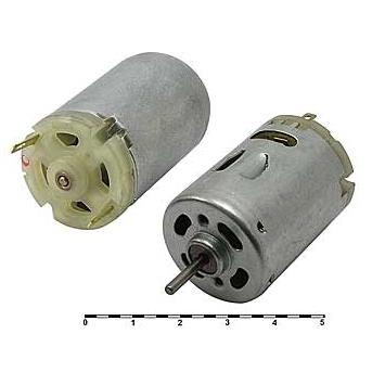 ДВИГАТЕЛЬ ЭЛЕКТРИЧЕСКИЙ DC6,0V (18.6W , реж. холост. хода -19500об/мин , 0.95A) R380-4530 (37.8 х 27.7мм цилиндрич. вал 2.3мм длина 16.4мм) жест. выво