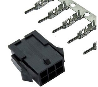 РАЗЪЕМ питания низковольт 6pin MMF-2x3M pitch шаг 3.0мм (Micro-FIT) (гнездовой корпус + штекерные контаты провода 0.2m AWG20=0.5mm2, Корпус 7х7х17мм фото 2 РАЗЪЕМ питания низковольт 6pin MMF-2x3M pitch шаг 3.0мм (Micro-FIT) (гнездовой корпус + штекерные контаты провода 0.2m AWG20=0.5mm2, Корпус 7х7х17мм фото 2