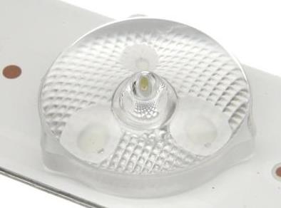 Светодиодная планка для подсветки ЖК панелей 22" (3V) (6линз) KJ215D06-ZC21FG-01 (Комплект 2 планки по 380 мм 6 линз) фото 2