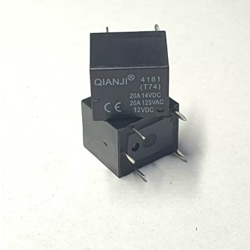 Реле э/м DC12V 20A 5pin, пайка (PCB), Контакты: 1 перекл.группа (1С) (14VDC/20A; 125VAC/20A) 16x12x14мм (QIANJI 4181(T74)-12VDC-0.6)