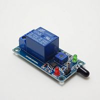 МОДУЛЬ РЕЛЕ с ИК датчиком пламени. Чувствительность фотодиода настроена на инфракрасный спектр светового излучения. Дальность определения до 80см. Пит