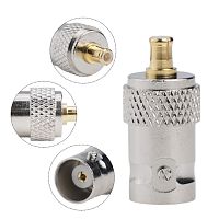 Переходник MCX - BNC для щупа P6100 для осциллографов DSO-2C23T, DSO- TC3, DSO- 152 и др; Тип разъема: Вход — MCX, Выход — BNC; 