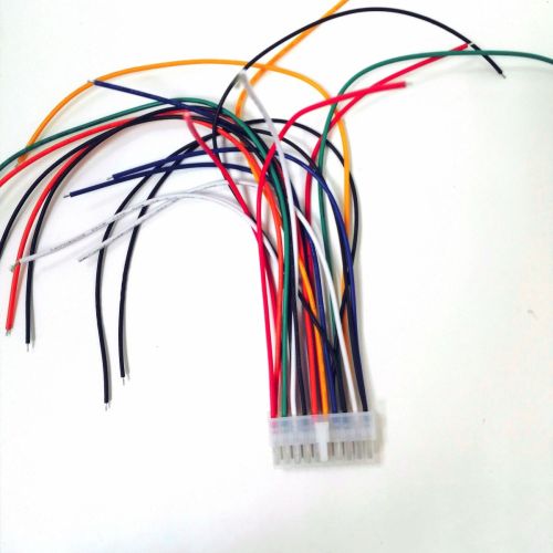 Разъем питания низковольт 20pin шаг 4.2мм (MINI-FIT) (MX5557) с проводами 18-20 AWG(0.5-0.75 кв.мм) (штыревая часть MF-2x10F wire 0.3m) (ответная гнез