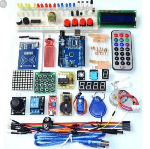 КОНСТРУКТОР ЭЛЕКТРОННЫЙ ARDUINO Улучшенный набор ( + ИЗУЧЕНИЕ ТЕХНОЛОГИИ RFID )  Модуль ArduinoUNO R3; плата бесп. (830pin) ; модульRC522 (считыватель