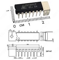 Микросхема CD1366CP orig (1146ФП2/KA2912/mPC1366C/uPC1366C) DIP14
