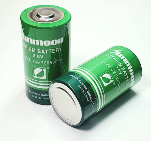 БАТАРЕЙКА ЛИТИЕВАЯ 26500 3.6V 8500mA, SUNMOON высокотоковый, "C" (размер:R14) (ER26500/C), Рабочая температура: от -40°С до +85°С БАТАРЕЙКА ЛИТИЕВАЯ 26500 3.6V 8500mA, SUNMOON высокотоковый, "C" (размер:R14) (ER26500/C), Рабочая температура: от -40°С до +85°С