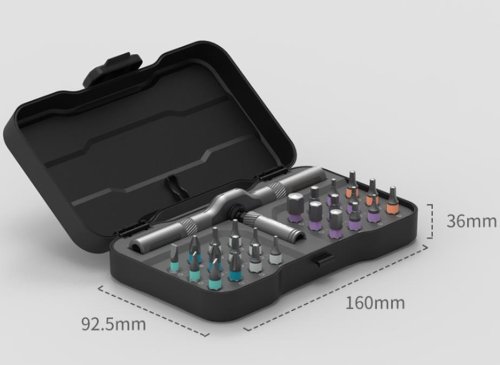 Отвертка с трещоткой Xiaomi DUKA RS-1 с набором бит, (24 шт) в кейсе, многофункциональная ручка, биты из легированной стали S2 фото 4