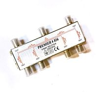 Разветвитель 6-WAY SPLITTER 1 Х 6  5-2400MHz  сплиттер  под F разъем с проходом питания; PREMIER