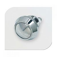 Антивандальная кнопка круглая для домофона, 2pin, OFF-(ON) без фиксации, 12-36V 2.0A, под гайку М12, под винт, d:12мм, нормально разомкнут, IP67 (A12-