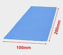 Теплопроводящая подложка (Термопрокладка) 100 x200 x0,5мм, двухстороняя с клеевым слоем теплопровод.-1,2 Вт ~ 2,0W/mk;